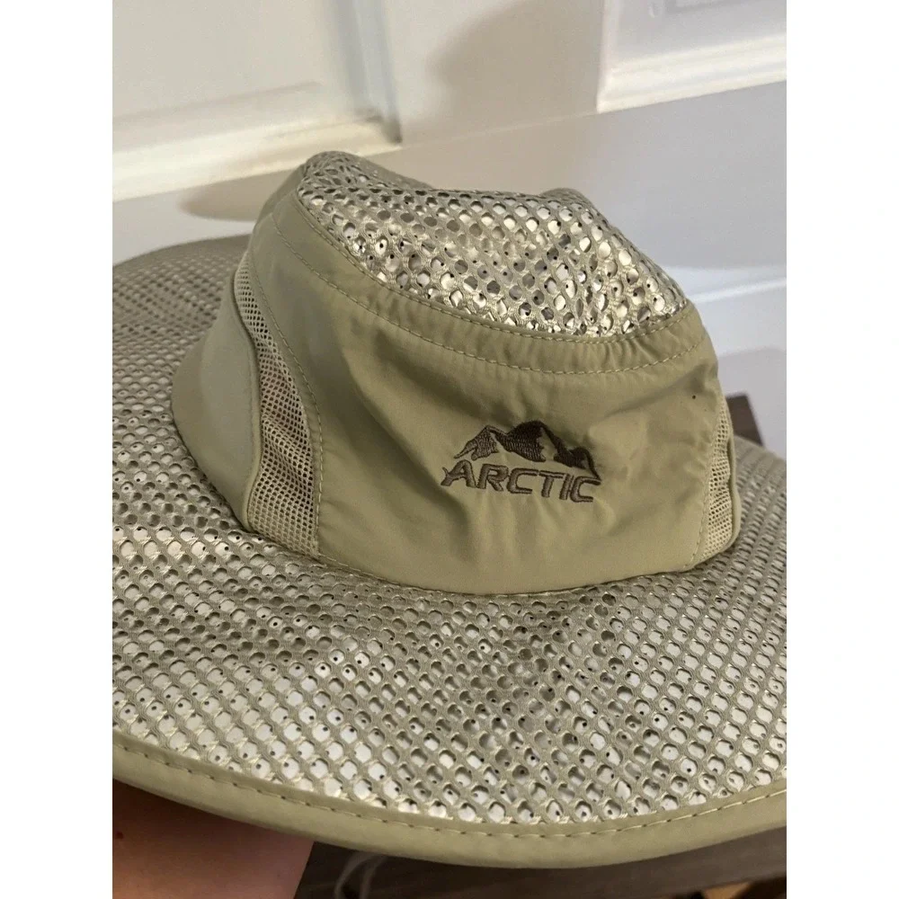 Arctic Bucket Hat 8 Green Safari Chin Strap Fishing Outdoors Explorer Rain Cap